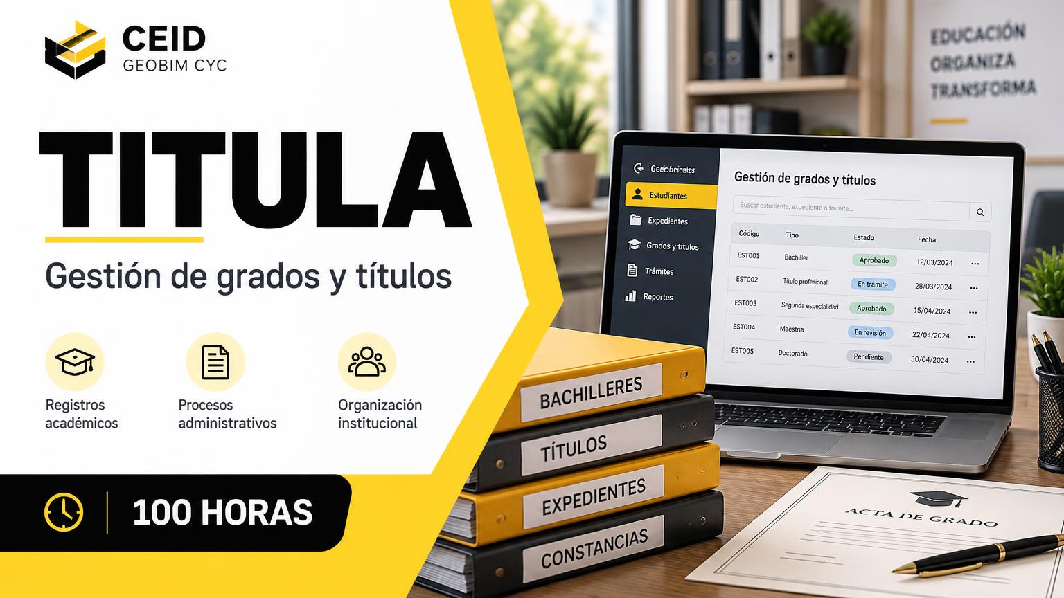 Curso de TITULA: Gestión de Grados y Títulos